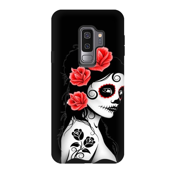 Galaxy S9 plus StrongFit sugar skull woman by haroulita