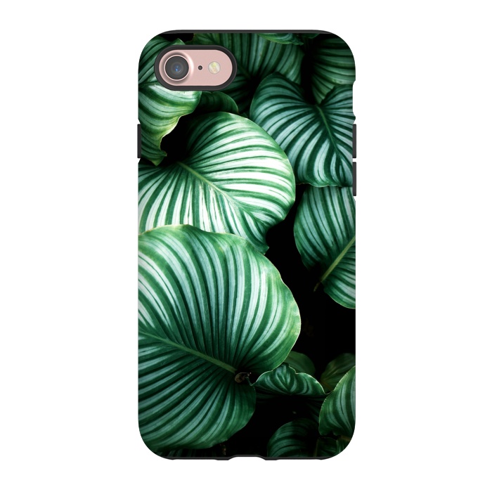 iPhone 7 StrongFit tropical leaves by haroulita