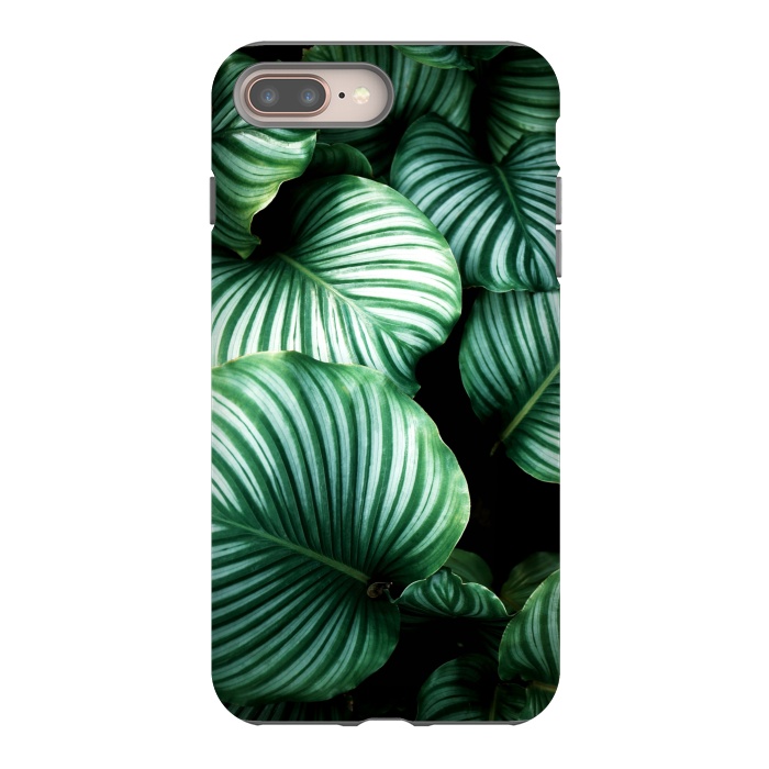 iPhone 7 plus StrongFit tropical leaves by haroulita