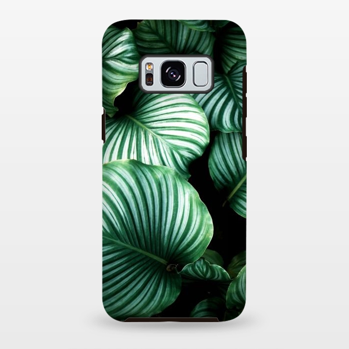 Galaxy S8 plus StrongFit tropical leaves by haroulita