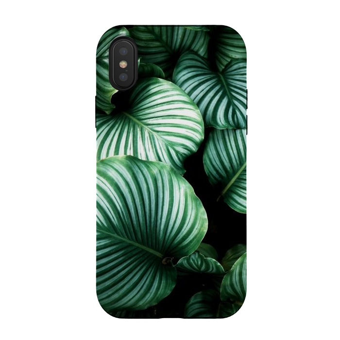 iPhone Xs / X StrongFit tropical leaves by haroulita