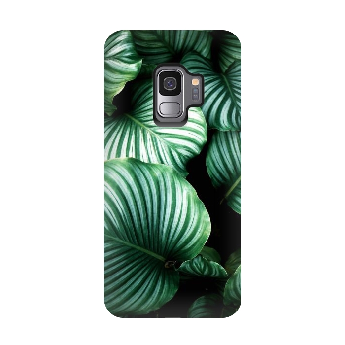 Galaxy S9 StrongFit tropical leaves by haroulita
