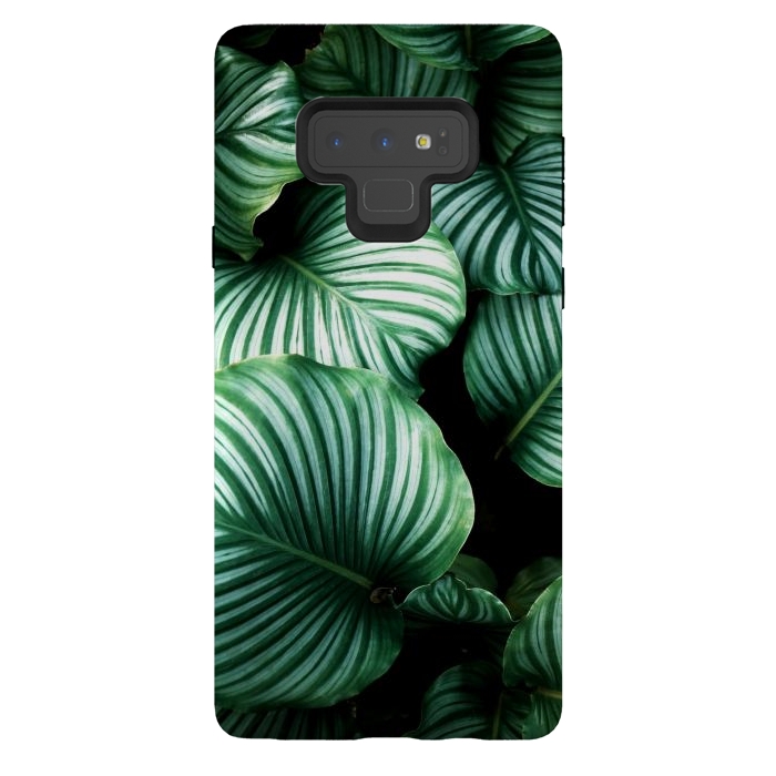 Galaxy Note 9 StrongFit tropical leaves by haroulita