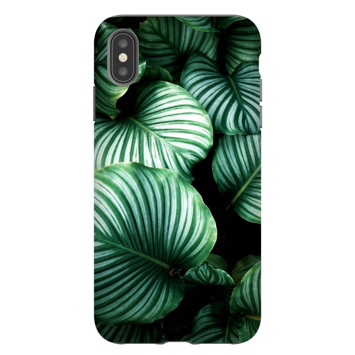 iPhone Xs Max StrongFit tropical leaves by haroulita