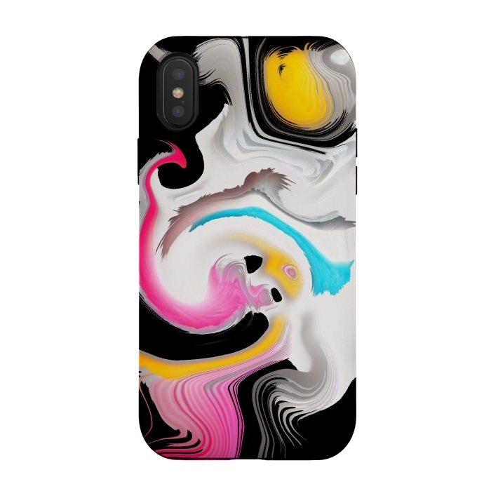 iPhone Xs / X StrongFit fluid art waves by haroulita