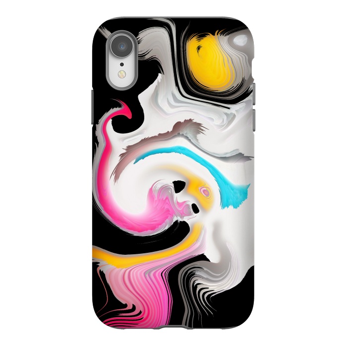 iPhone Xr StrongFit fluid art waves by haroulita