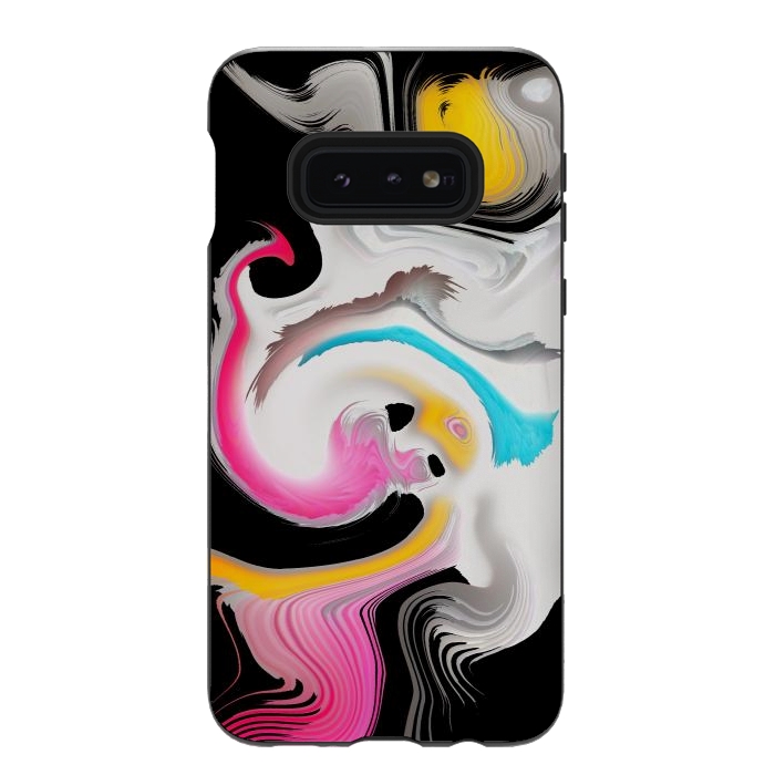 Galaxy S10e StrongFit fluid art waves by haroulita