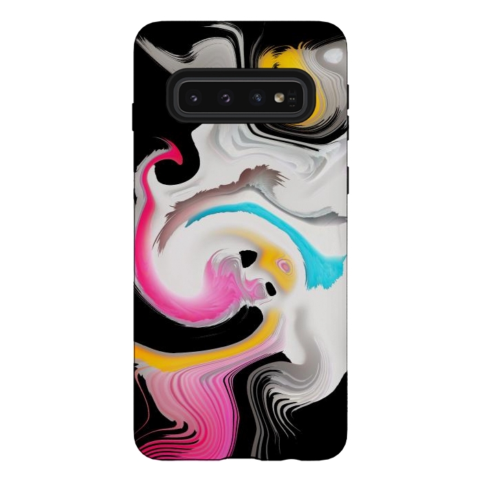 Galaxy S10 StrongFit fluid art waves by haroulita
