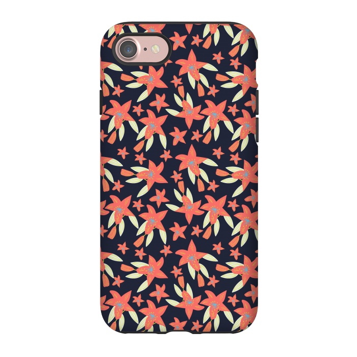 iPhone 7 StrongFit tiger lily flowers by Lovi Dianti