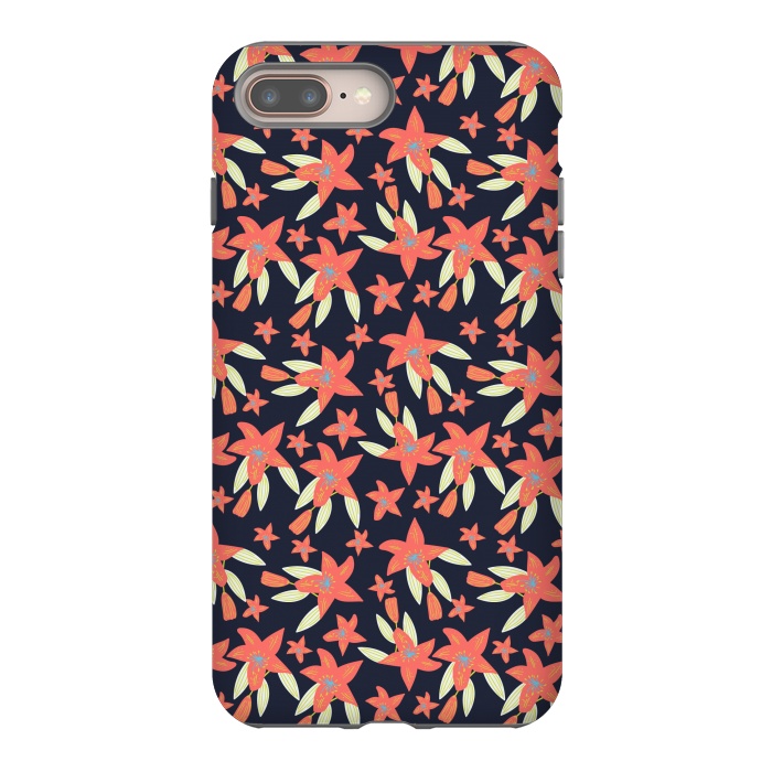 iPhone 7 plus StrongFit tiger lily flowers by Lovi Dianti