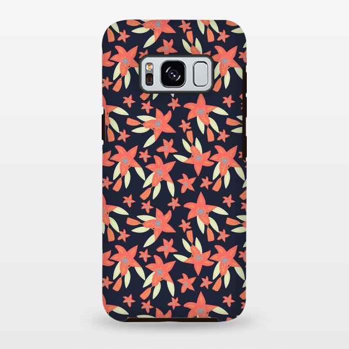 Galaxy S8 plus StrongFit tiger lily flowers by Lovi Dianti