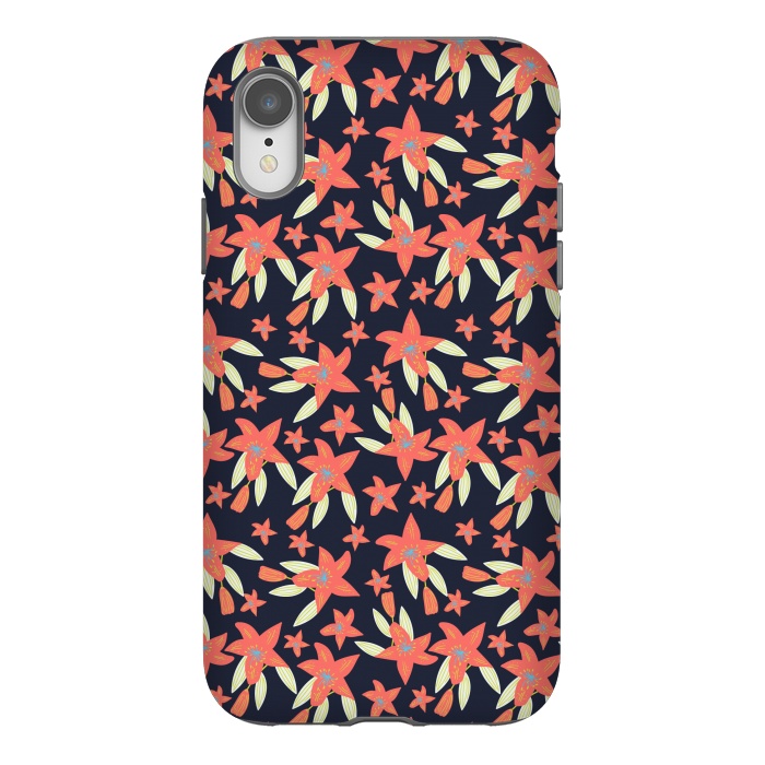 iPhone Xr StrongFit tiger lily flowers by Lovi Dianti