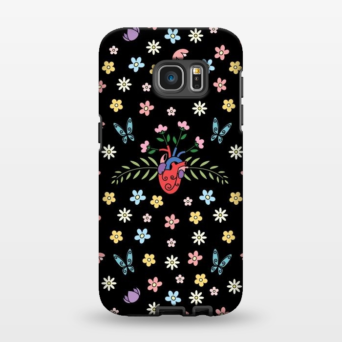 Galaxy S7 EDGE StrongFit Blooming heart by Laura Nagel