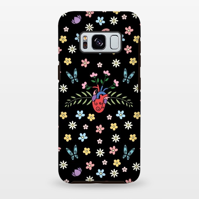 Galaxy S8 plus StrongFit Blooming heart by Laura Nagel