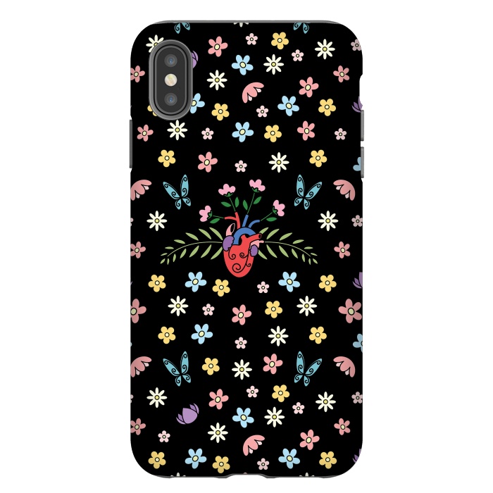 iPhone Xs Max StrongFit Blooming heart by Laura Nagel