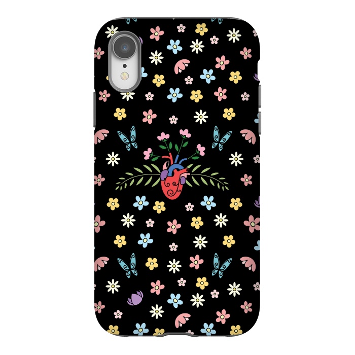 iPhone Xr StrongFit Blooming heart by Laura Nagel