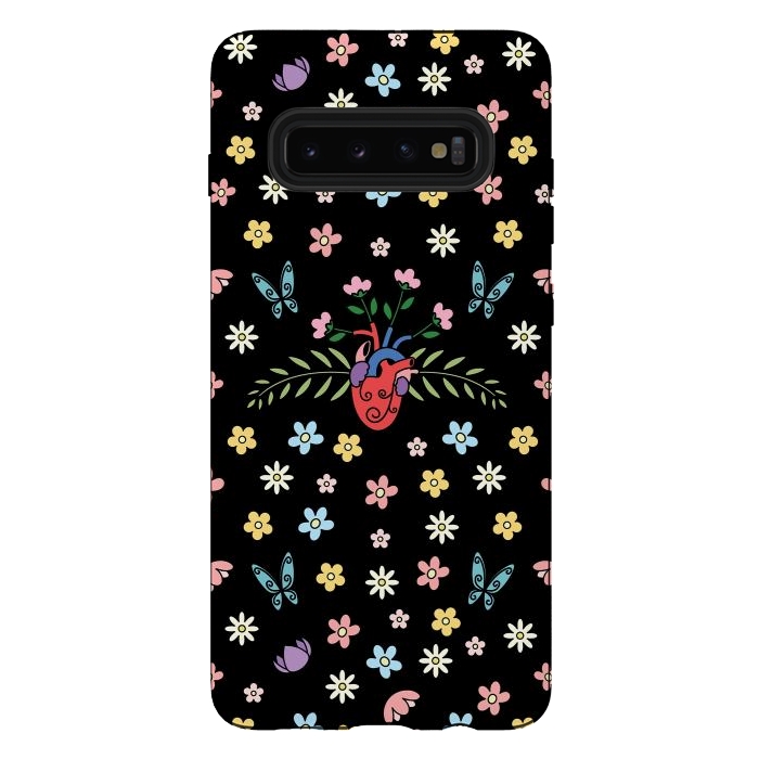 Galaxy S10 plus StrongFit Blooming heart by Laura Nagel