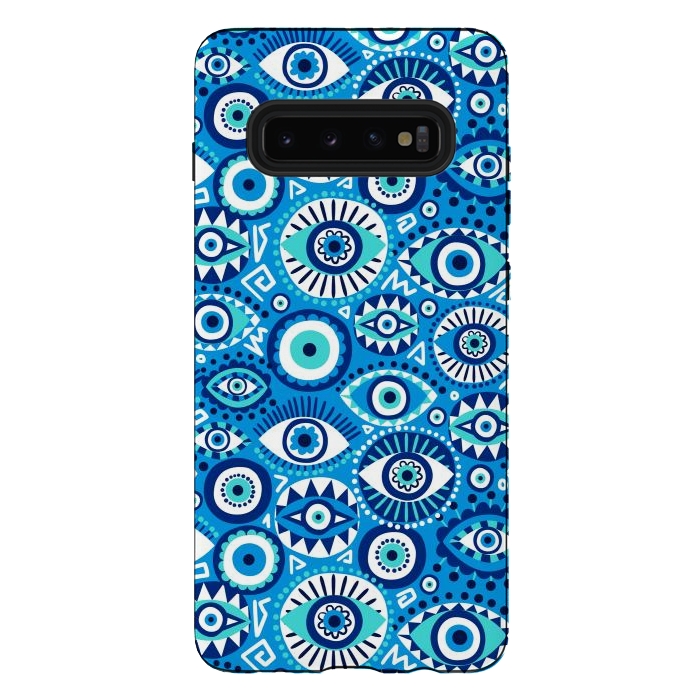 Galaxy S10 plus StrongFit Evil eye by Laura Grant