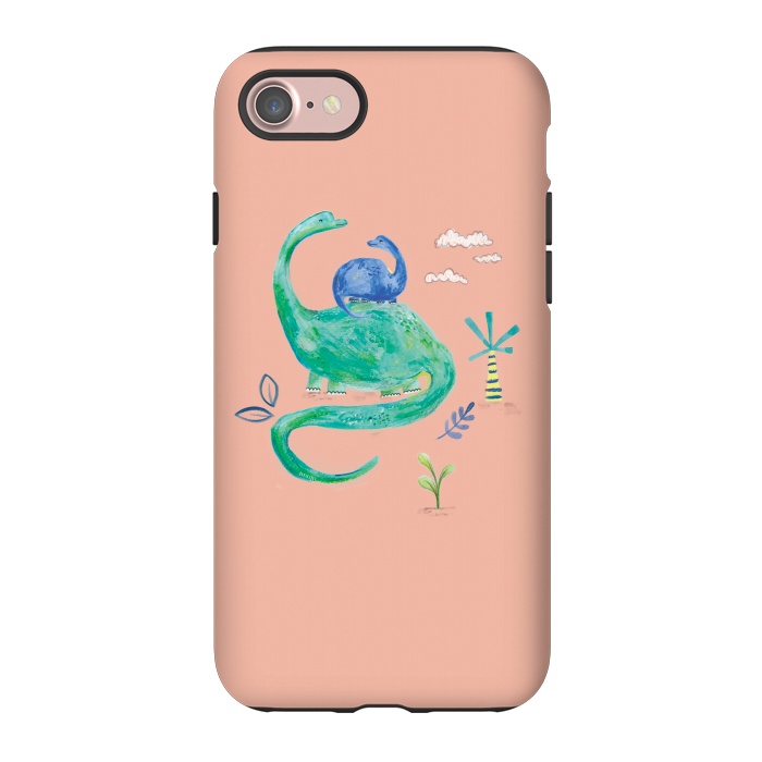 iPhone 7 StrongFit painted dinosaur  by lauradidthis