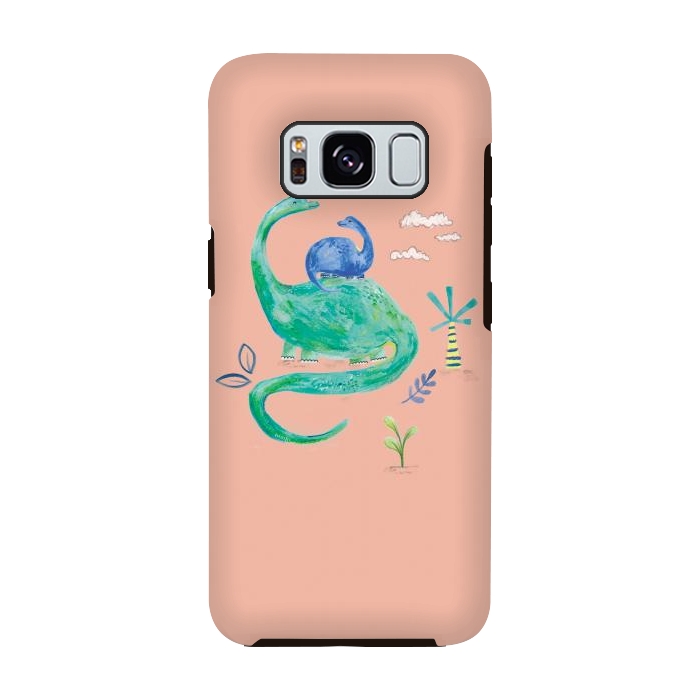 Galaxy S8 StrongFit painted dinosaur  by lauradidthis