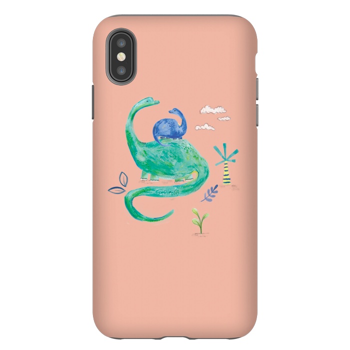 iPhone Xs Max StrongFit painted dinosaur  by lauradidthis