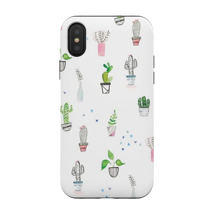 iPhone Xs / X StrongFit painted house plants - lauradidthis by lauradidthis