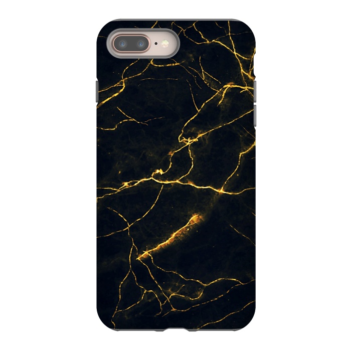iPhone 7 plus StrongFit Gold & black marble by Jms