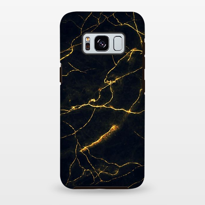 Galaxy S8 plus StrongFit Gold & black marble by Jms