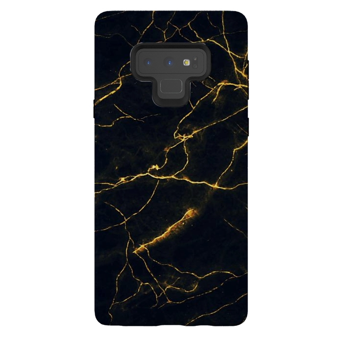 Galaxy Note 9 StrongFit Gold & black marble by Jms