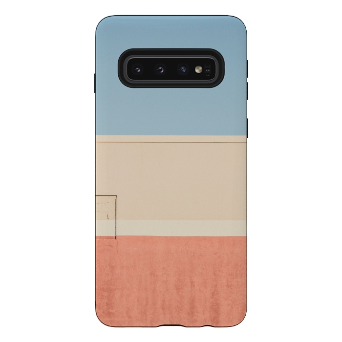 Galaxy S10 StrongFit BLUE WHITE RED STRIPES by MALLIKA