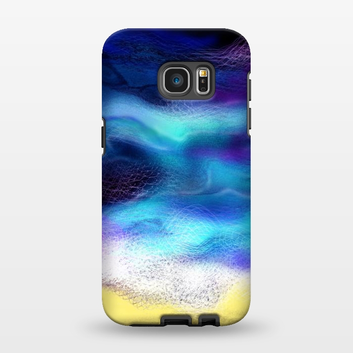 Galaxy S7 EDGE StrongFit Beach blue ocean sea breeze abstract art by Josie