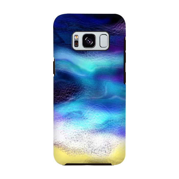 Galaxy S8 StrongFit Beach blue ocean sea breeze abstract art by Josie
