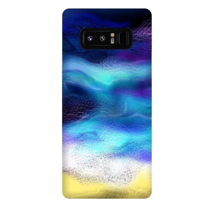 Galaxy Note 8 StrongFit Beach blue ocean sea breeze abstract art by Josie