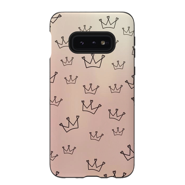 Galaxy S10e StrongFit Crown heart by Jms
