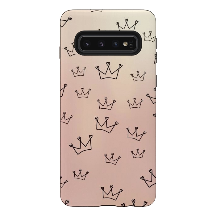 Galaxy S10 StrongFit Crown heart by Jms