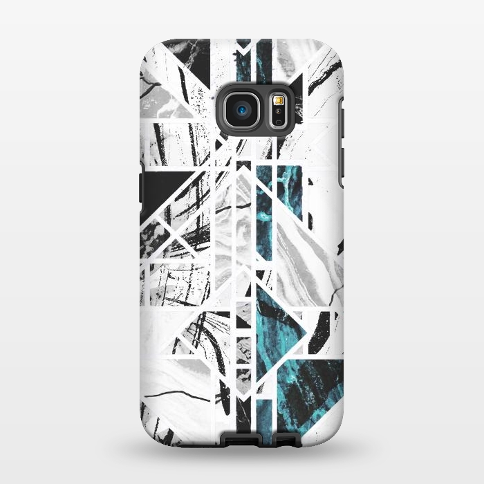 Galaxy S7 EDGE StrongFit Marble mosaic tiles by Oana 