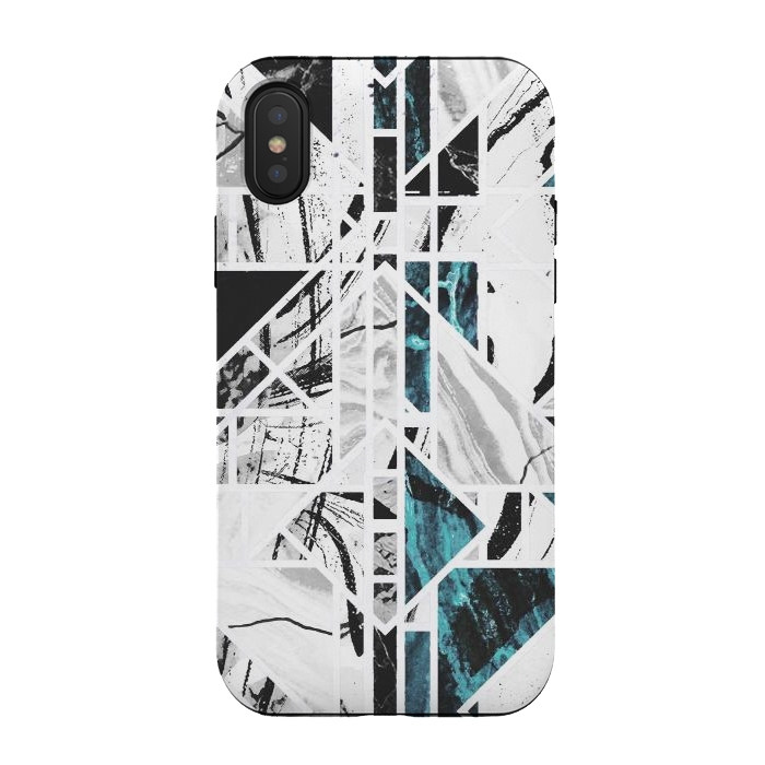 iPhone Xs / X StrongFit Marble mosaic tiles by Oana 