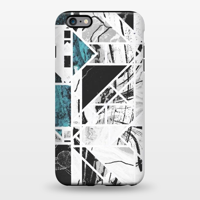 iPhone 6/6s plus StrongFit Ink brushed marble tiles by Oana 