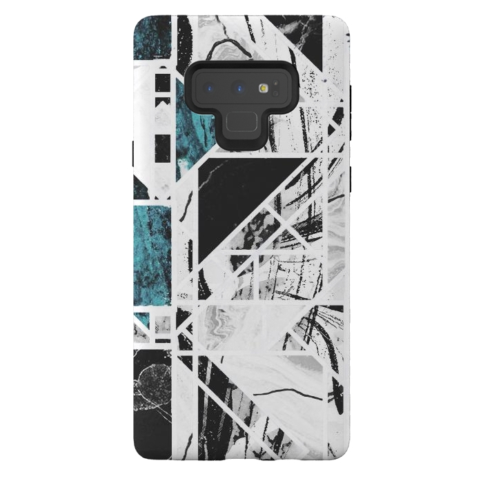 Galaxy Note 9 StrongFit Ink brushed marble tiles by Oana 