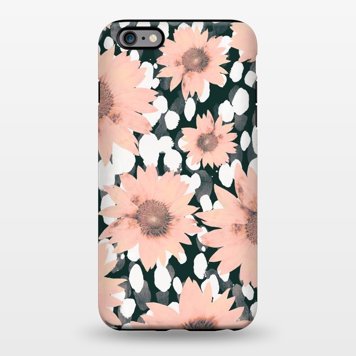 iPhone 6/6s plus StrongFit Pink flower petals and paint dots by Oana 