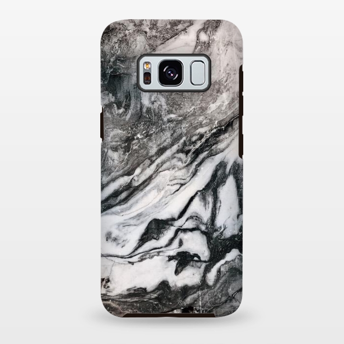 Galaxy S8 plus StrongFit White and black Marble by Winston