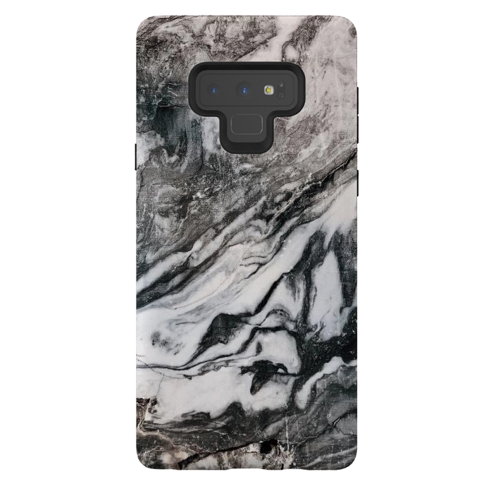 Galaxy Note 9 StrongFit White and black Marble by Winston