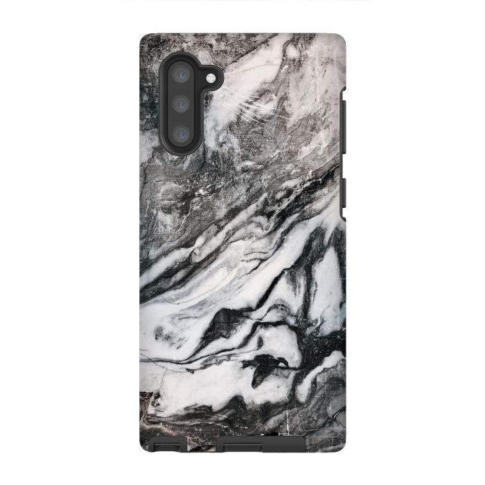 Galaxy Note 10 StrongFit White and black Marble by Winston