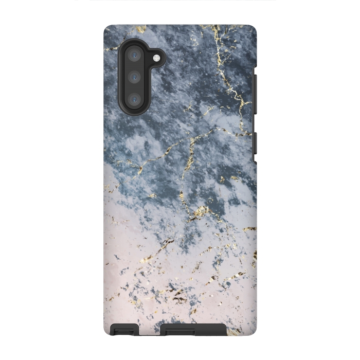 Galaxy Note 10 StrongFit Pink and blue marble by Winston