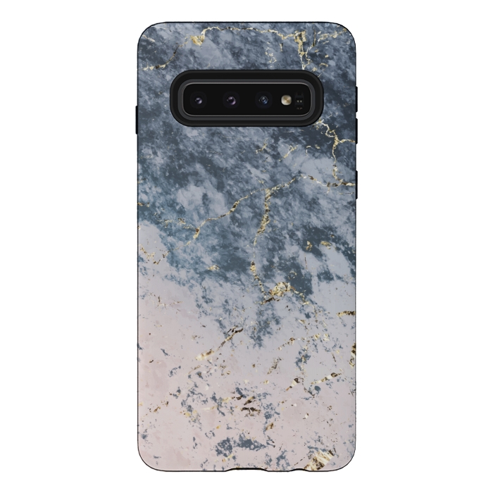Galaxy S10 StrongFit Pink and blue marble by Winston
