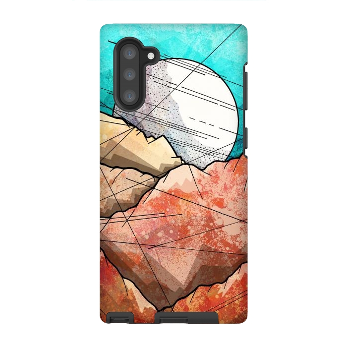 Galaxy Note 10 StrongFit Copper rocks under the moon by Steve Wade (Swade)