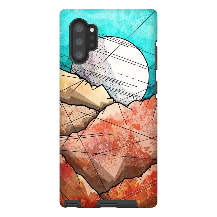 Galaxy Note 10 plus StrongFit Copper rocks under the moon by Steve Wade (Swade)
