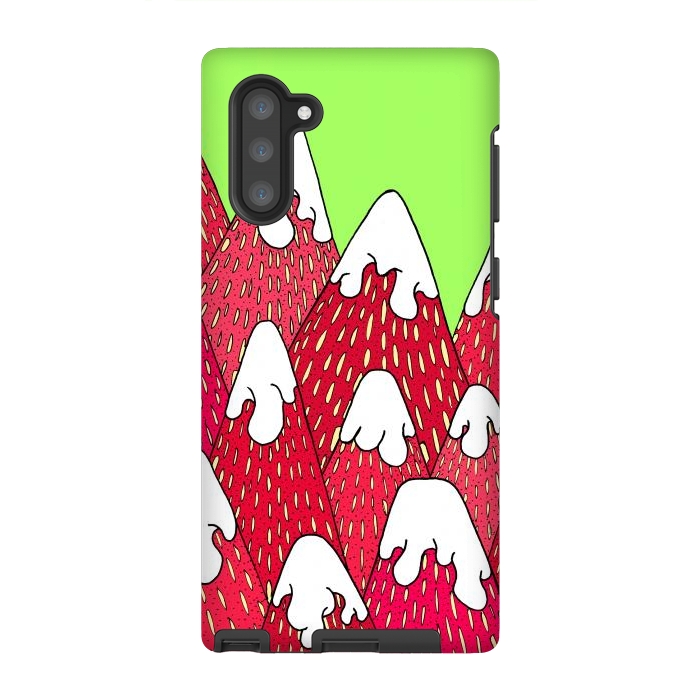 Galaxy Note 10 StrongFit Strawberry Mountains by Steve Wade (Swade)