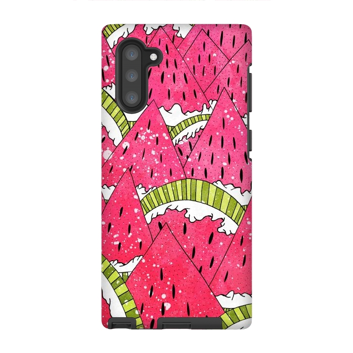 Galaxy Note 10 StrongFit Watermelon Mountains by Steve Wade (Swade)