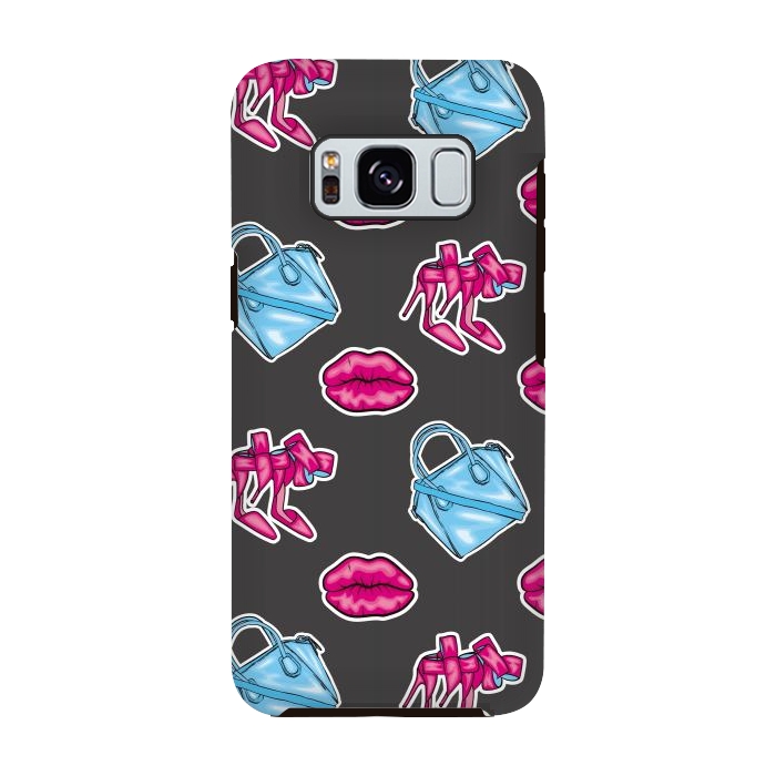 Galaxy S8 StrongFit Beautiful background of the lips shoes and bags by ArtsCase